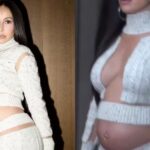 Sabrina Sato valoriza gravidez com look ousado durante noite em Paris